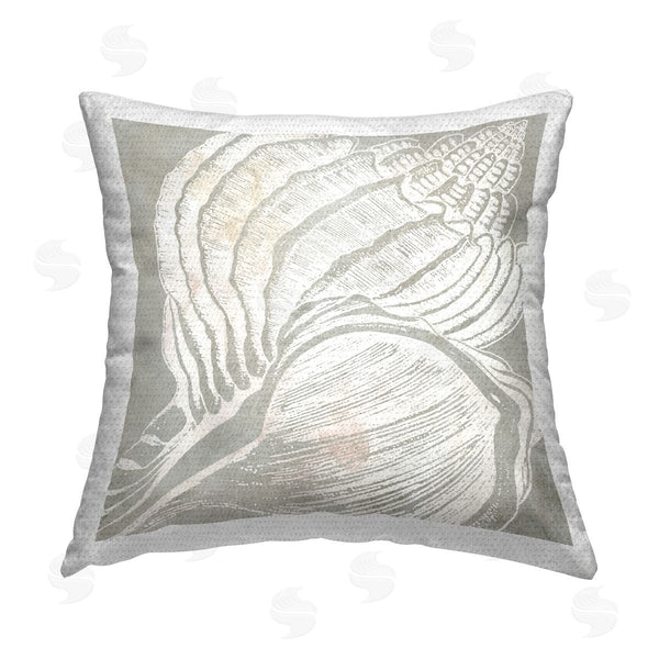 Stupell Industries Carol Robinson | Seashell Duo Closeup Printed Throw Pillow