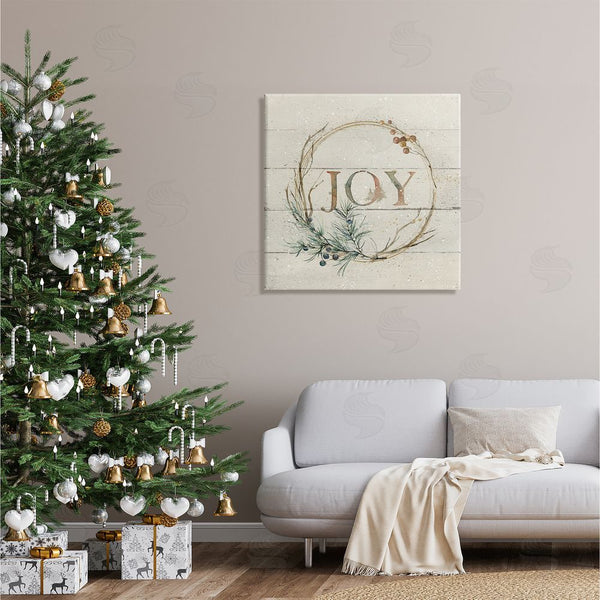 Stupell Industries Carol Robinson | Seasonal Winter Joy Wreath Wall Art