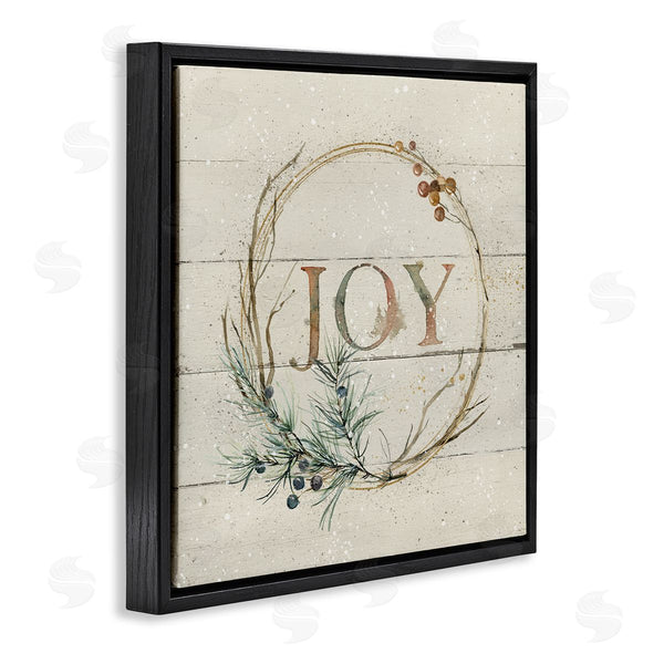 Stupell Industries Carol Robinson | Seasonal Winter Joy Wreath Wall Art