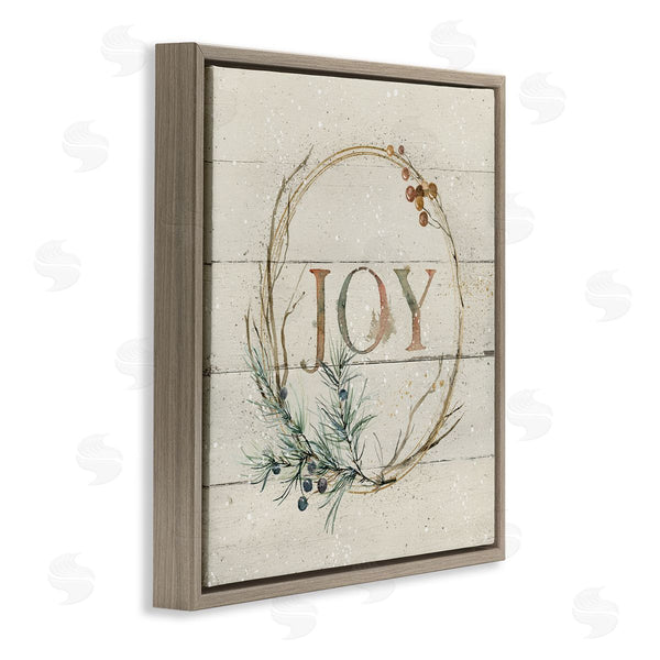 Stupell Industries Carol Robinson | Seasonal Winter Joy Wreath Wall Art