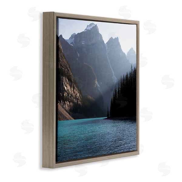 Stupell Industries Carol Robinson | Serene River Water Scene Foggy Mountains Wall Art