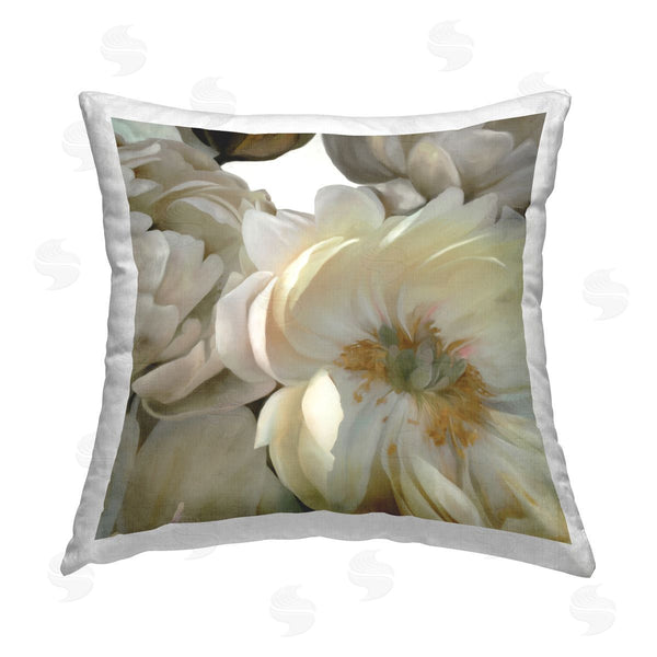 stupell industries Carol Robinson | Shadowed Floral Blossoms Printed Throw Pillow