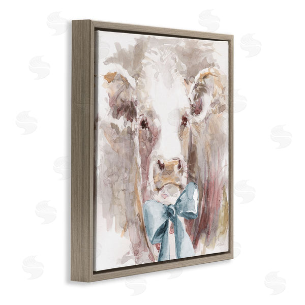 Stupell Industries Carol Robinson | Soft Abstract Cow & Bow