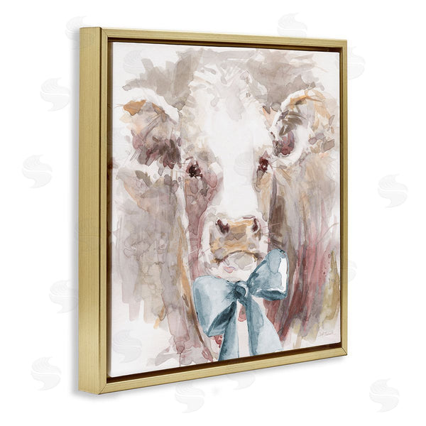 Stupell Industries Carol Robinson | Soft Abstract Cow & Bow