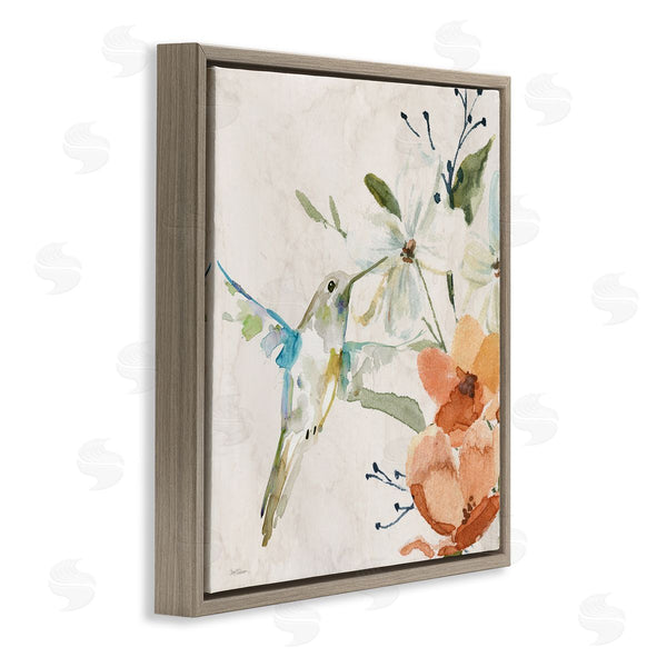 Stupell Industries Carol Robinson | Soft Florals & Hummingbird Wall Art