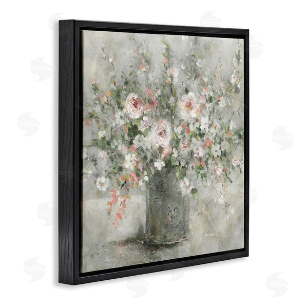 Stupell Industries Carol Robinson | Soft Pink Blooms Farmhouse Bouquet Wall Art
