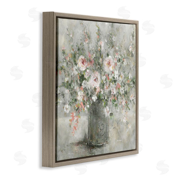 Stupell Industries Carol Robinson | Soft Pink Blooms Farmhouse Bouquet Wall Art