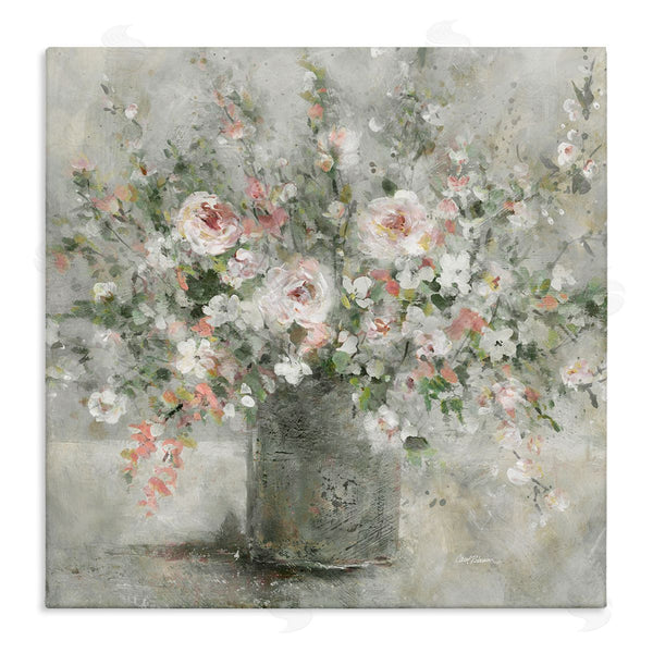 stupell industries Carol Robinson | Soft Pink Blooms Farmhouse Bouquet Wall Art