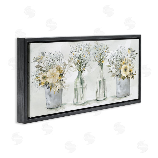 Stupell Industries Carol Robinson | Songbirds With Floral Bouquets Wall Art
