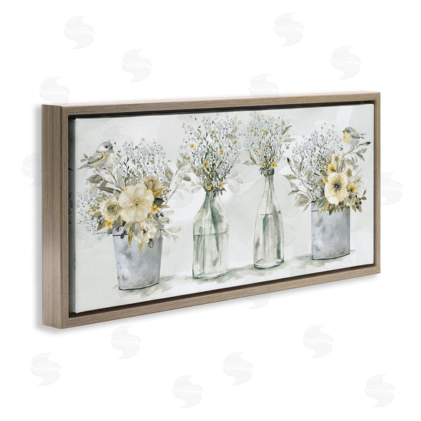 Stupell Industries Carol Robinson | Songbirds With Floral Bouquets Wall Art