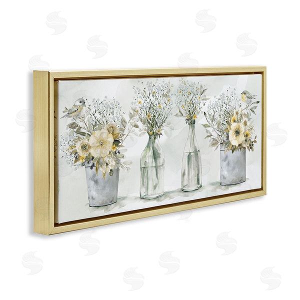 Stupell Industries Carol Robinson | Songbirds With Floral Bouquets Wall Art