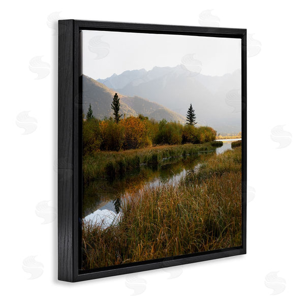 Stupell Industries Carol Robinson | Soothing Grassy Bog Stream Mountains Landscape Wall Art