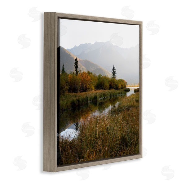 Stupell Industries Carol Robinson | Soothing Grassy Bog Stream Mountains Landscape Wall Art
