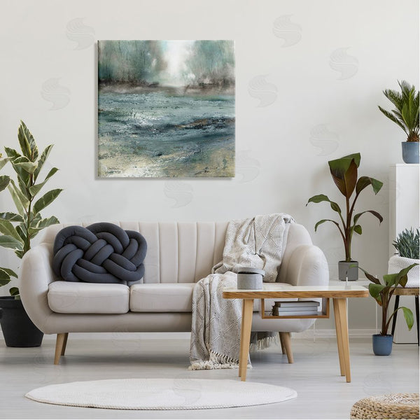 Stupell Industries Carol Robinson | Soothing Pond Nature Painting Abstract Blurred Trees Wall Art
