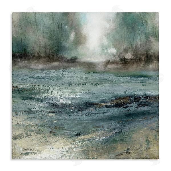 stupell industries Carol Robinson | Soothing Pond Nature Painting Abstract Blurred Trees Wall Art