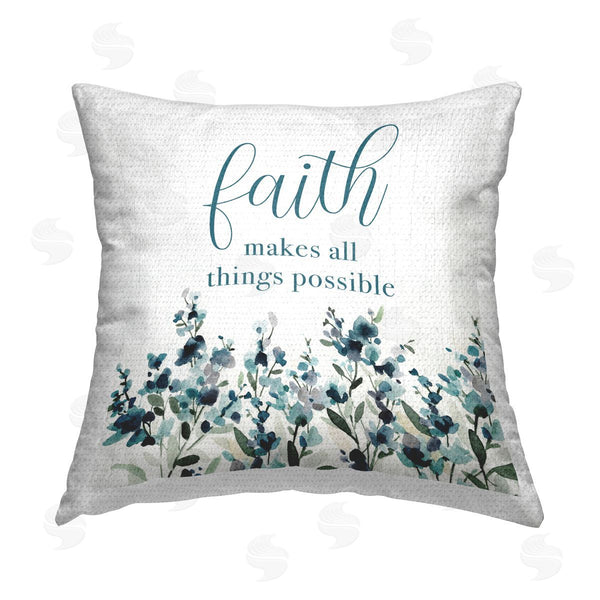 Stupell Industries Carol Robinson | Spiritual Faith Sentiment Printed Throw Pillow