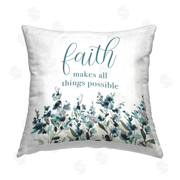 stupell industries Carol Robinson | Spiritual Faith Sentiment Printed Throw Pillow
