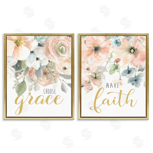 Stupell Industries Carol Robinson | Spiritual Phrases On Florals