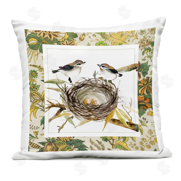 Stupell Industries Carol Robinson | Spring Easter Bird Nest Printed Throw Pillow