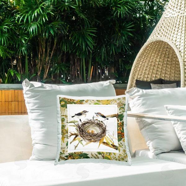 Stupell Industries Carol Robinson | Spring Easter Bird Nest Printed Throw Pillow