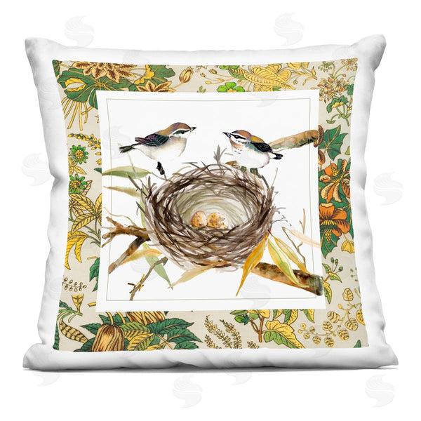 stupell industries Carol Robinson | Spring Easter Bird Nest Printed Throw Pillow