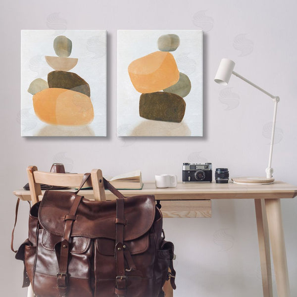 Stupell Industries Carol Robinson | Stacked Abstract Pebbles Wall Art