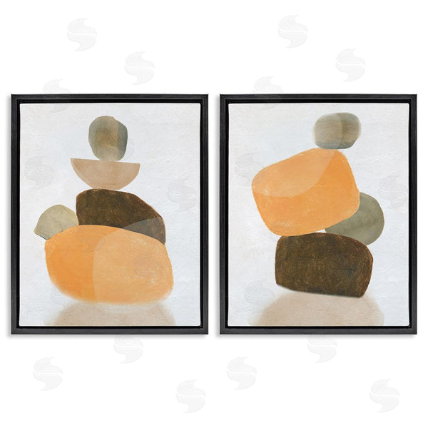 Stupell Industries Carol Robinson | Stacked Abstract Pebbles Wall Art