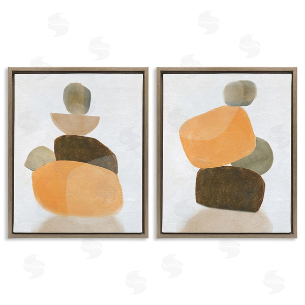 Stupell Industries Carol Robinson | Stacked Abstract Pebbles Wall Art