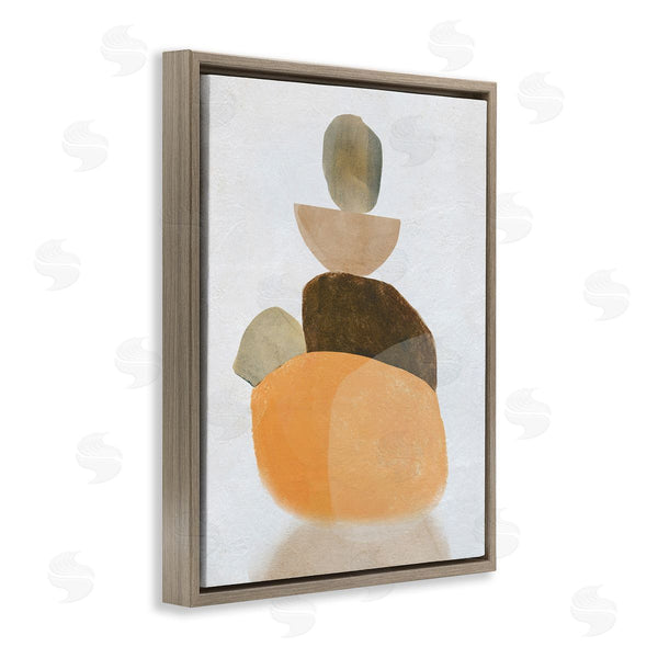 Stupell Industries Carol Robinson | Stacked Rocks Neutral Tones