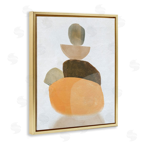 Stupell Industries Carol Robinson | Stacked Rocks Neutral Tones