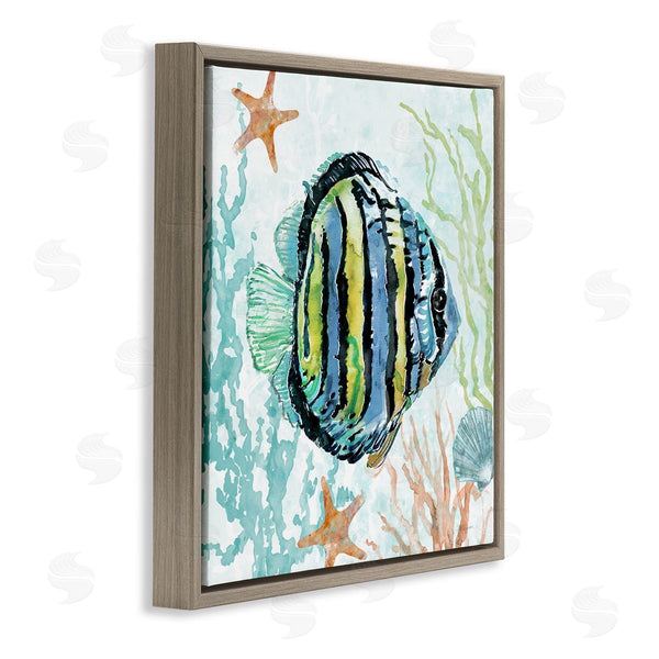 Stupell Industries Carol Robinson | Striped Angel Fish Wall Art