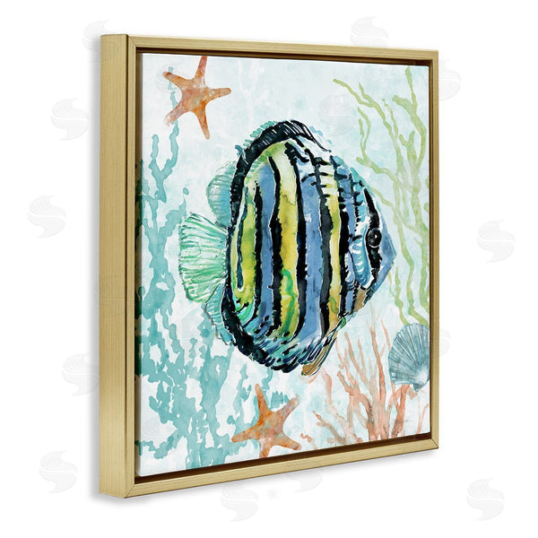 Stupell Industries Carol Robinson | Striped Angel Fish Wall Art