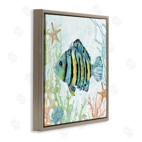 Stupell Industries Carol Robinson | Striped Fish Underwater