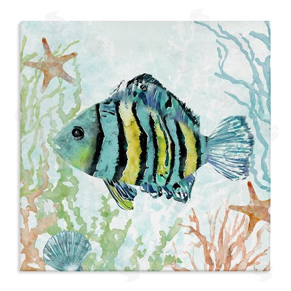 stupell industries Carol Robinson | Striped Fish Underwater