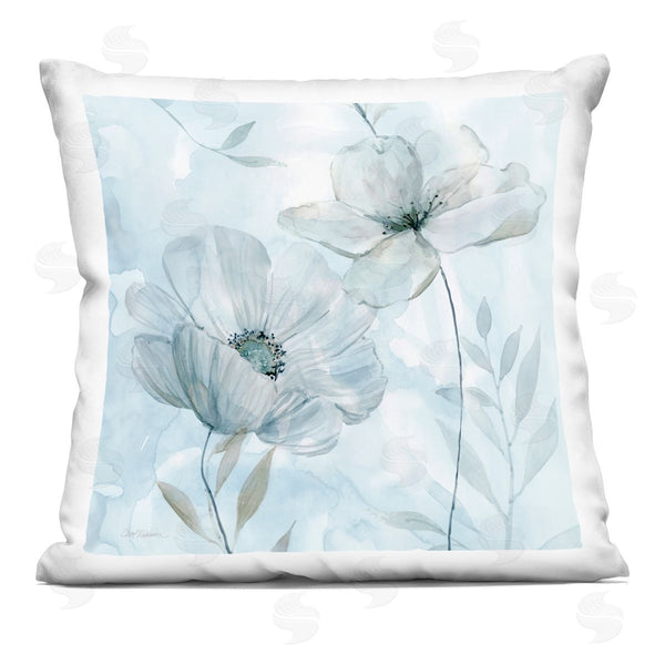 stupell industries Carol Robinson | Subtle Blue Whispers Printed Throw Pillow