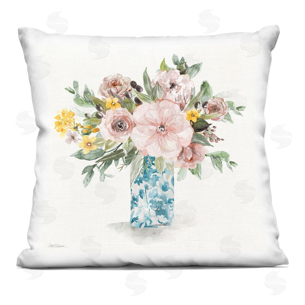 stupell industries Carol Robinson | Summer Chinoiserie Bouquet Printed Throw Pillow