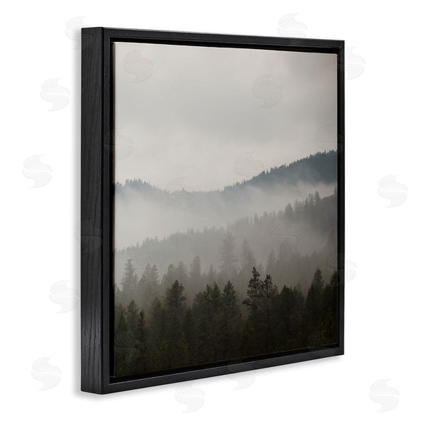 Stupell Industries Carol Robinson | Sun Rays Through Fog Over Woodland Mountain Hills Wall Art