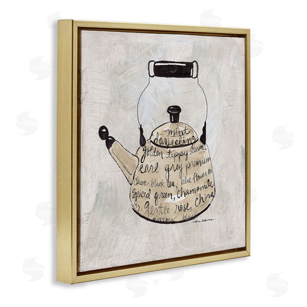 Stupell Industries Carol Robinson | Tea Types On Kettle