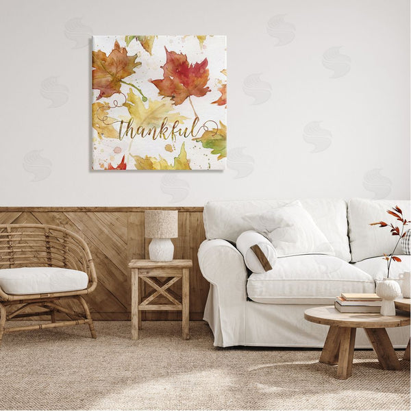 Stupell Industries Carol Robinson | Thankful Fall Leaves Wall Art