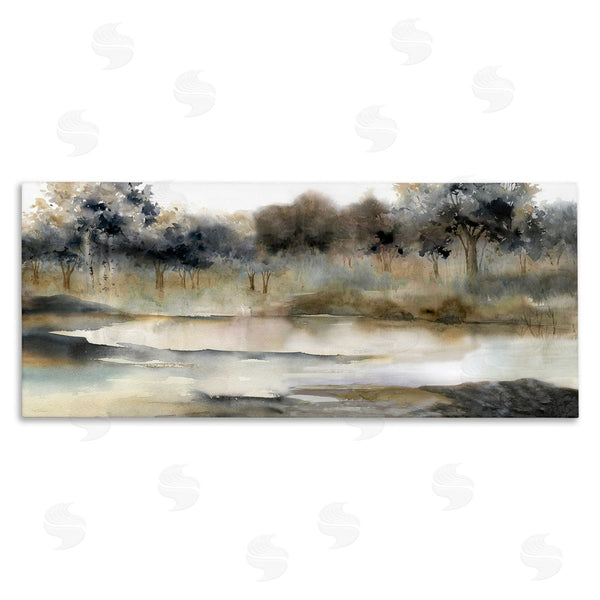 stupell industries Carol Robinson | Trees By Lakeside Landscape Wall Art