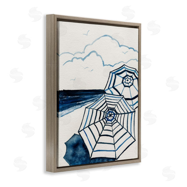 Stupell Industries Carol Robinson | Umbrellas On Minimal Beach