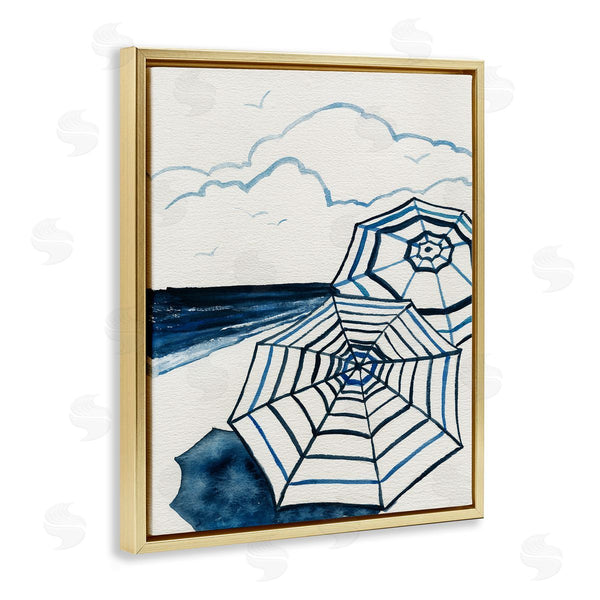 Stupell Industries Carol Robinson | Umbrellas On Minimal Beach