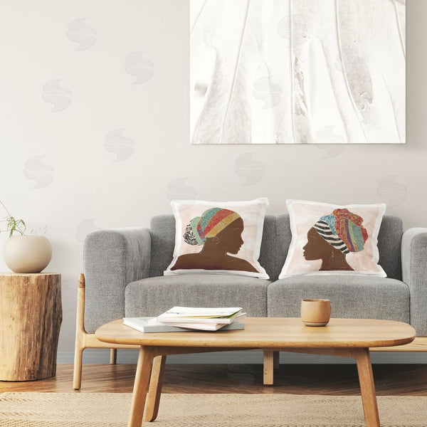 Stupell Industries Carol Robinson | Unique African Portraits Printed Throw Pillow Set
