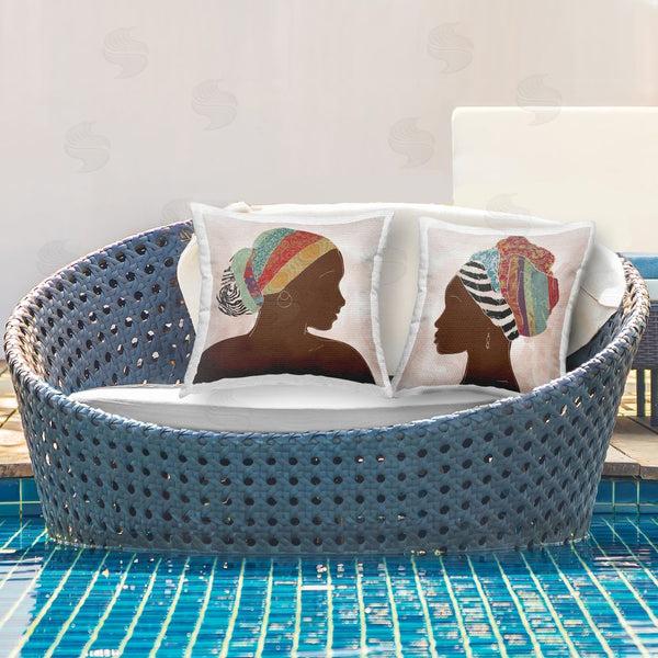 Stupell Industries Carol Robinson | Unique African Portraits Printed Throw Pillow Set