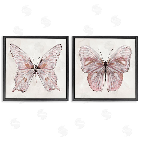 Stupell Industries Carol Robinson | Unique Butterflies In Muted Pinks