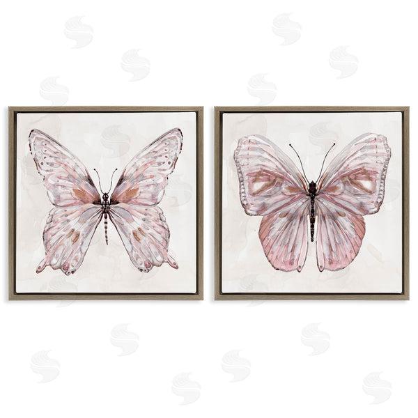 Stupell Industries Carol Robinson | Unique Butterflies In Muted Pinks