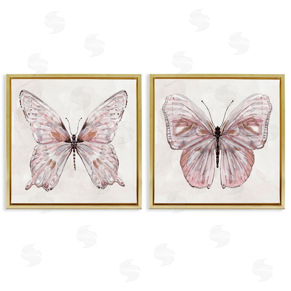 Stupell Industries Carol Robinson | Unique Butterflies In Muted Pinks
