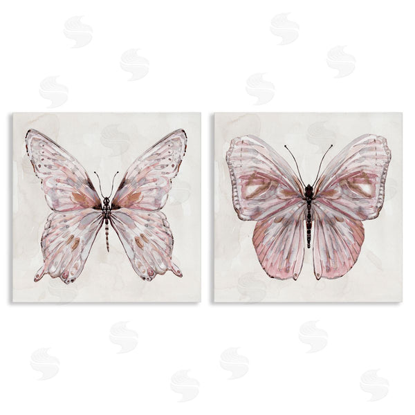 stupell industries Carol Robinson | Unique Butterflies in Muted Pinks