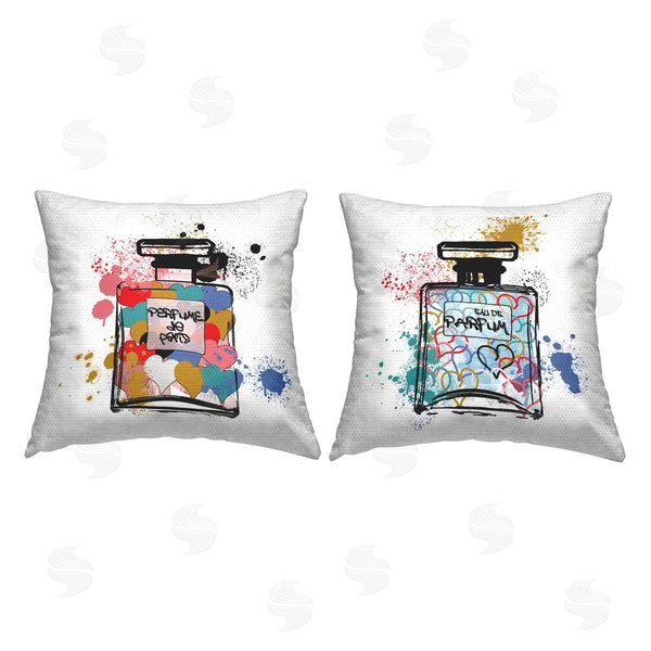 Stupell Industries Carol Robinson | Urban Perfume Love Printed Throw Pillow Set