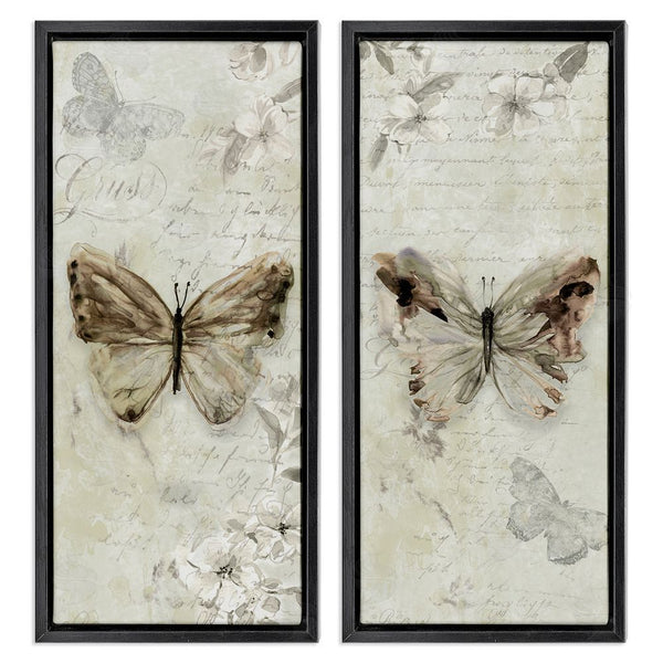 Stupell Industries Carol Robinson | Vintage Butterfly Scrapbook Page Wall Art